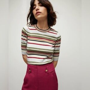 Veronica Beard Kavya Striped Knit Sweater